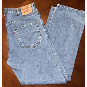 Levis 505 Mens Regular Fit Straight Leg Jeans 34x30 Medium Wash Classic